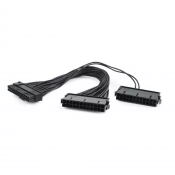 Cablu prelungitor de alimentare GEMBIRD CC-PSU24-01 ATX 24 pini, tată la mamă, 30 cm, negru