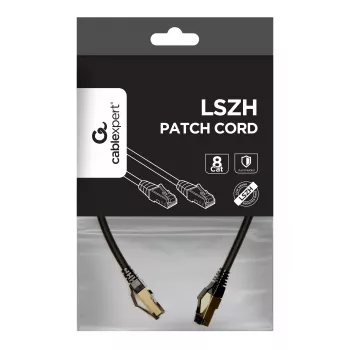 Cablu patch GEMBIRD PP8-LSZHCU-BK-0.5M S/FTP Cat.8 LSZH negru 0,5 m