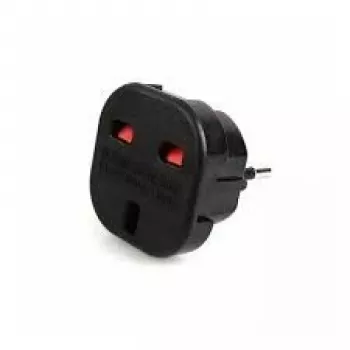 HQ Power Plug Adapter from UK (United Kingdom) 3-Pin to Euro Socket - UK to EU Adapter (OEM)