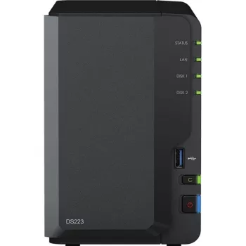NAS desktop Synology DS223 RED 12 TB (2x 6 TB) cu 2 bay-uri