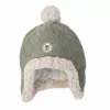 Căciulă de iarnă din fleece cu două straturi Lodger, verde salvie, fleece Elm, 1-2 ani