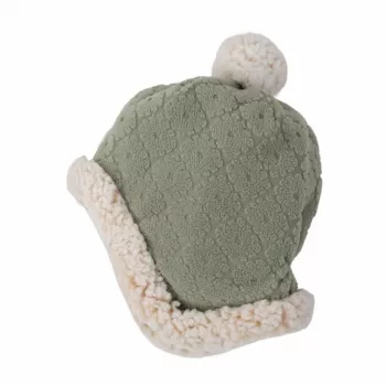 Căciulă de iarnă din fleece cu două straturi Lodger, verde salvie, fleece Elm, 1-2 ani