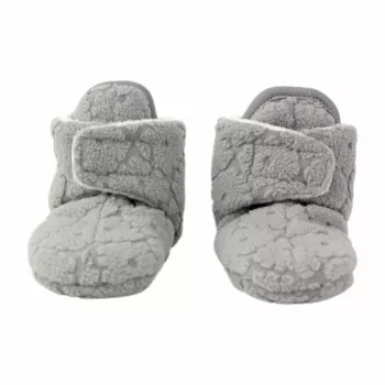 Lodger Fleece Drizzle Papuci bebeluș din polar cu talpă antiderapantă gri 6-12 luni