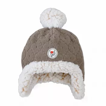 Căciulă beanie de iarnă din fleece cu două straturi Lodger, maro Buffalo, 1-2 ani