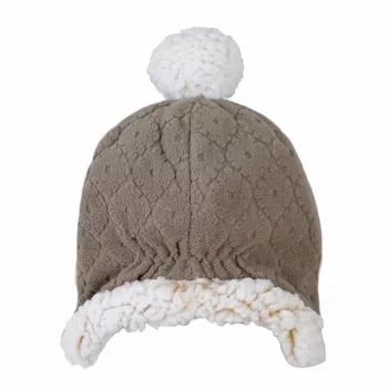 Căciulă beanie de iarnă din fleece cu două straturi Lodger, maro Buffalo, 1-2 ani