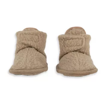 Lodger Papuci bebeluș din polar Teddy bej 3-6 luni
