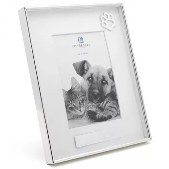Ramă foto Zilverstad cu lăbuță 10x15 metal portret argintiu