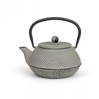 Ceainic Bredemeijer Jang 0,8L din fontă, gri, cu filtru din oțel inoxidabil 153022