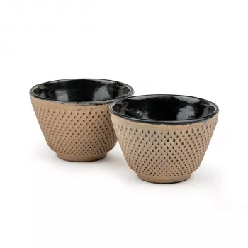 Set cești de ceai din fontă Bredemeijer Xilin de 2 bucăți, camel, 100 ml