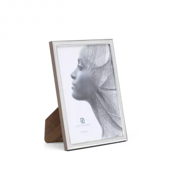 Ramă foto de portret din metal argintiu Zilverstad Premium Ancona 10x15 cm