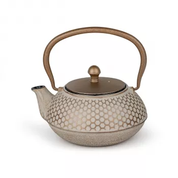 Ceainic din fontă Bredemeijer Jiangxi 0,7L, bej, cu filtru din oțel inoxidabil 153203