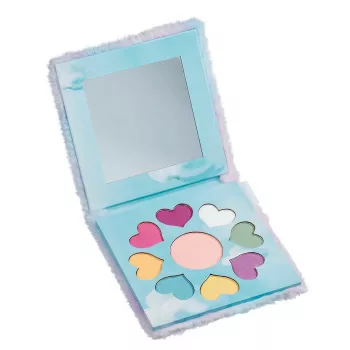 Souza! Children's Eyeshadow Palette with Mirror in Fluffy Unicorn Case, 9 Shades