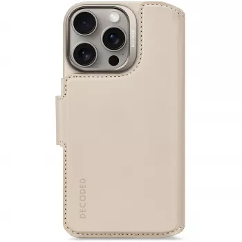 Decoded Husă portofel detașabilă din piele pentru iPhone 16 Pro cu MagSafe (Clay)