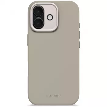 Decoded AntiMicrobial Silicone Back Cover for iPhone 17 MagSafe Compatible Soft Taupe
