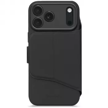 Husă cu portofel detașabil din silicon Decoded pentru Apple iPhone 17 Pro Max - neagră