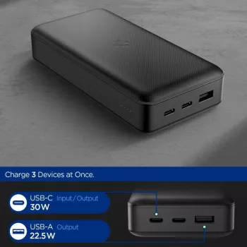 Baterie externă Spigen EA3020 20000 mAh 30W neagră