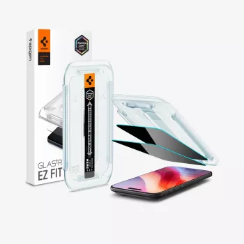 Folie de protecție pentru ecran Spigen Glas.tR EZ Fit AC Privacy pentru iPhone Air (2 bucăți)