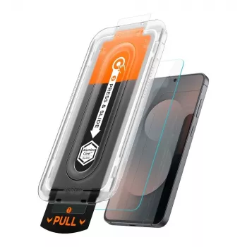Folie de protecție din sticlă călită Spigen Glas.tR EZ Fit Pro HD pentru Samsung Galaxy S25 FE - transparentă (pachet de 2)
