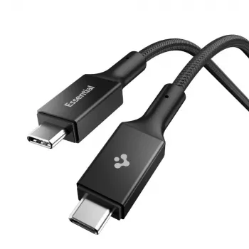 Cablu SPIGEN EB10015CC Essential USB-C la USB-C 100W 150cm negru