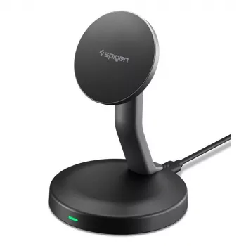 SPIGEN EF151MS Essential încărcător wireless magnetic MagSafe 15W negru