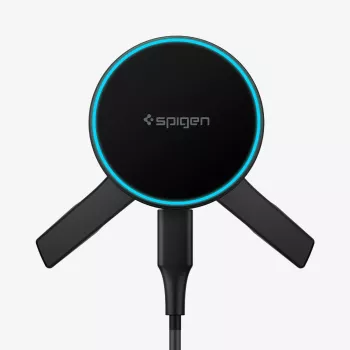 Încărcător wireless de mașină cu montare pe grilă Spigen EV15MAQ Essential Magnetic MagSafe 15W Qi2, negru