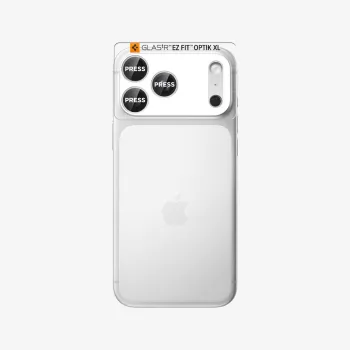 Protecție pentru cameră Spigen Optik Pro XL Glass EZ Fit pentru iPhone 17 Pro Max, argintiu