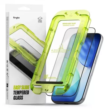 Ringke Easy Slide 2-Pack Tempered Glass Screen Protector for iPhone 17 Pro - Black