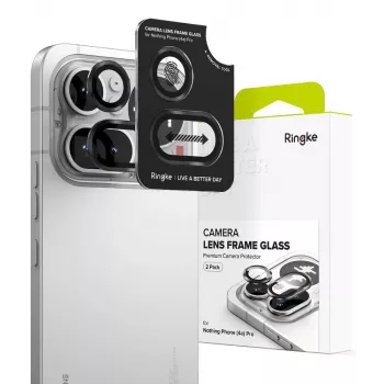 Ringke Camera Frame Protector 2-Pack for Nothing Phone (4a) Pro, Black