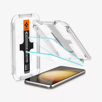 Folie de protecție ecran din sticlă călită Spigen Glas.tR EZ Fit pentru Samsung Galaxy S23 (2 buc.), transparentă