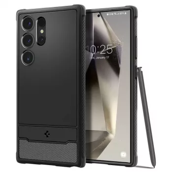Husă Spigen Rugged Armor pentru Samsung Galaxy S24 Ultra - neagră mat