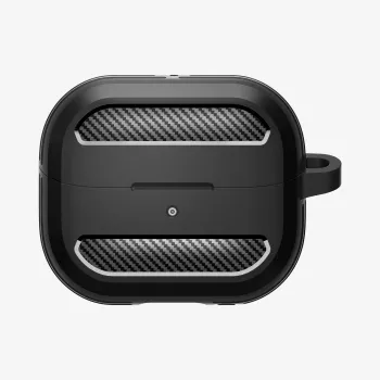 Husă Spigen Rugged Armor pentru Samsung Galaxy Buds 3 / Buds 3 Pro - neagră mat