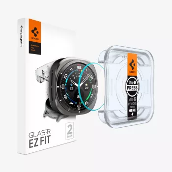 Folie de protecție Spigen Glas.tR EZ Fit din sticlă călită pentru Samsung Galaxy Watch Ultra (47mm) - 2 bucăți - transparentă