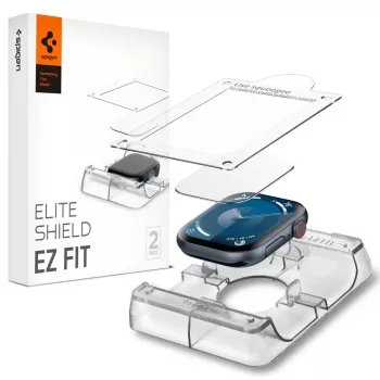 Folie de protecție ecran Spigen Elite Shield EZ Fit (2 buc.) pentru Apple Watch 42 mm, transparentă