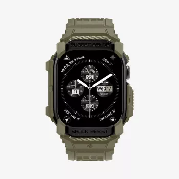 SPIGEN Rugged Armor Pro pentru Apple Watch 10 / 11 (46 mm), Vintage Khaki