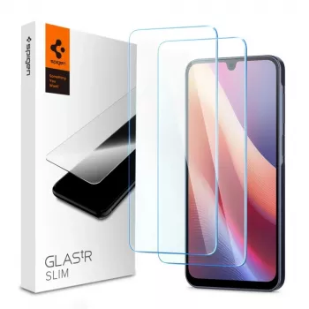 Folie de protecție ecran din sticlă călită SPIGEN GLAS.tR SLIM (2 buc.) pentru Samsung Galaxy A16 4G/5G, A26 5G, A17 4G/5G - transparentă