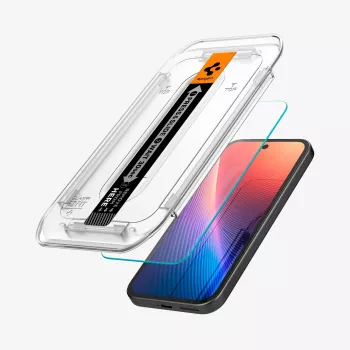 Folie de protecție ecran Spigen Glas.tR EZ Fit (2 buc.) pentru Google Pixel 9a, transparentă