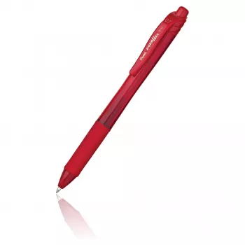 Pix gel retractabil Pentel EnerGel X - cerneală roșie - 0,7 mm - corp roșu translucid
