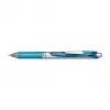 Pentel EnerGel Xm Pix cu gel retractabil - cerneală albastru deschis - 0.35 mm vârf ac - corp albastru - priză de cauciuc