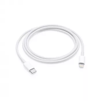 Cablu Apple USB-C la Lightning 1m alb