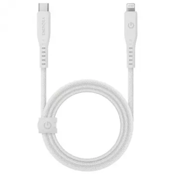 Cablu ENERGEA Flow USB-C la Lightning 1,5 m alb 60W 3A PD încărcare rapidă MFi