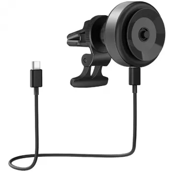 Suport auto universal cu inducție ENERGEA AirLock pentru bord/grilă de ventilație negru
