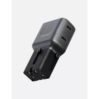 Adaptor de călătorie ENERGEA TravelGoAdapter 45 2xUSB-C 45W Grafit Negru Ștecher EU
