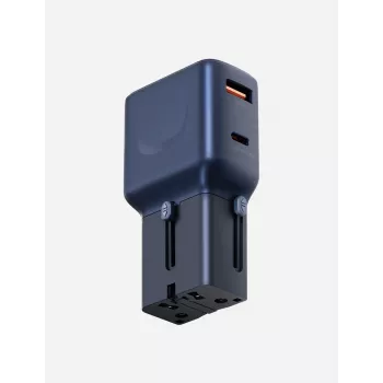 Adaptor de călătorie ENERGEA TravelGoAdapter 35 USB-A/USB-C 35W Albastru