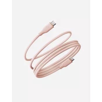 Cablu magnetic ENERGEA Helix 60 USB-C la USB-C 480Mbps 60W 1,5 m roz