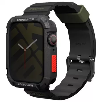 Curea Skinarma Shokku pentru Apple Watch 45/44/42mm Negru