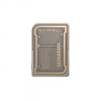 Baterie externă Skinarma Nexus Mecha magnetică cu suport rabatabil 5000mAh 20W PD USB-C MagSafe, aurie