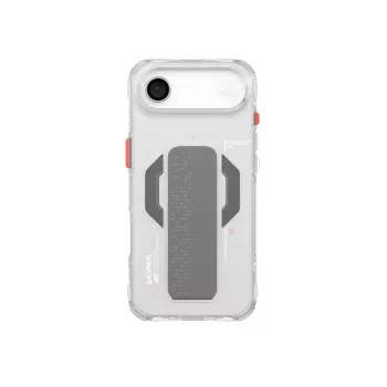 Husă SKINARMA Haxa cu inel magnetic Mag-Charge și suport de prindere pentru Apple iPhone Air, transparentă (SK-2025IP6.6-HAXA-CLR)