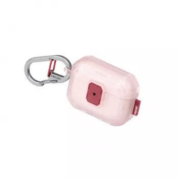 Husă SKINARMA Mecha LE cu închidere cu clic și carabinieră pentru Apple AirPods Pro 3, roz (SK-APP3MECLE-FBLH)