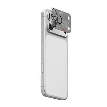 Protecție lentilă cameră din aluminiu integral Skinarma Sonix pentru iPhone 17 Pro - argintie