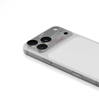 Protecție lentilă cameră din aluminiu integral Skinarma Sonix pentru iPhone 17 Pro - argintie